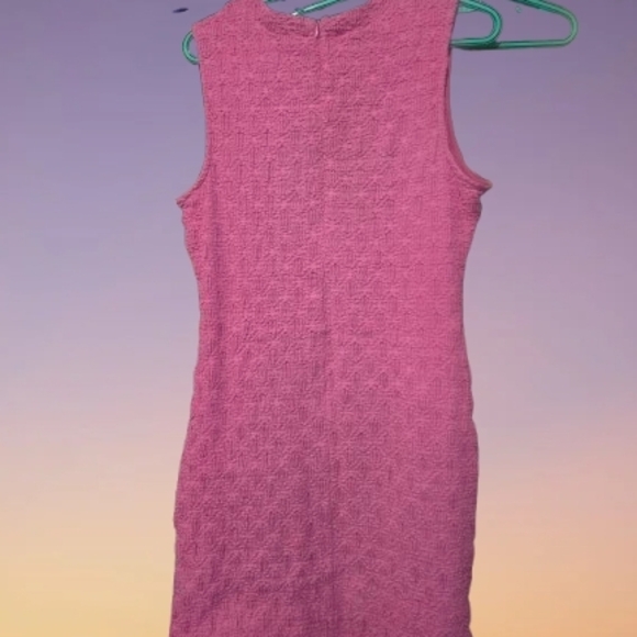 Chic Pink Sleeveless Mini Dress - Picture 2 of 4